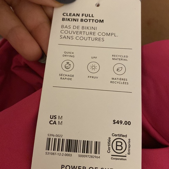 💗 Athleta Clean Full Bikini Bottom // Salvia Pink - Picture 6 of 14